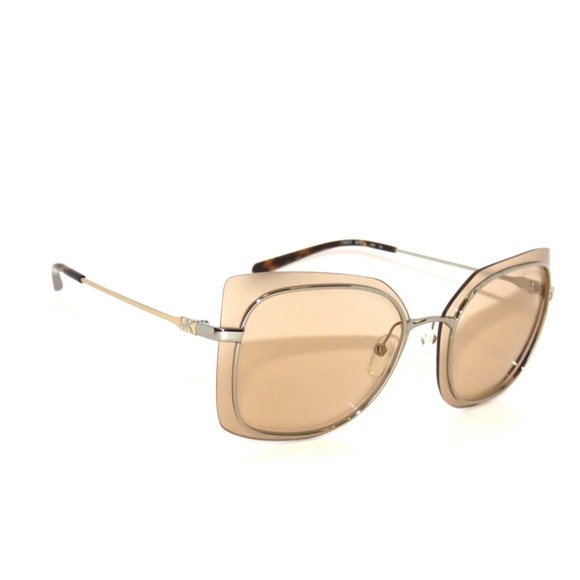 Michael Kors Phuket 1040 115373 Shiny Silver Light Brown Sunglasses main image 5
